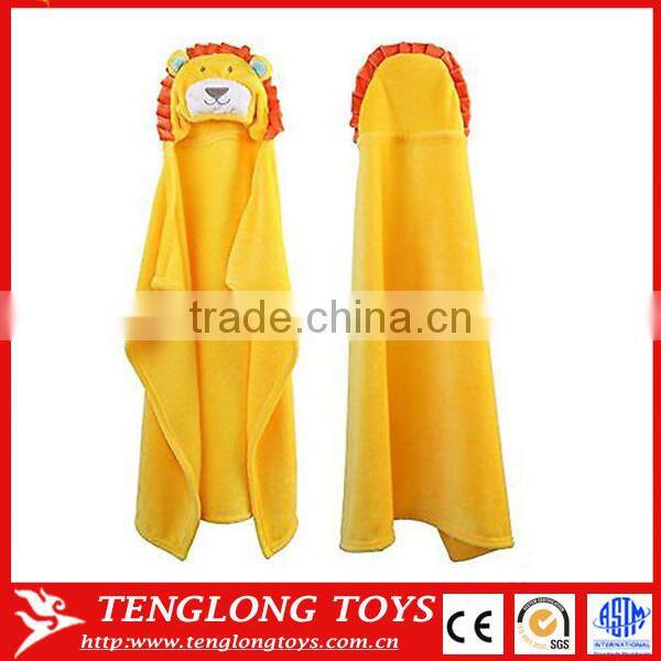 Super soft 2-in-1 plush animal pillow baby blanket with animal design