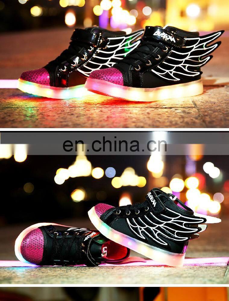 Wholesale hot Led light up kids shoes Children kids led shoes USB rechargeable LED luminous light shoes sneakers for kids