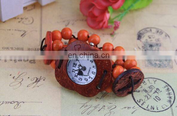 wholesale bracelet Coconut shell watch wooden stretch elasticity watches fashion popular women men watches wholesale