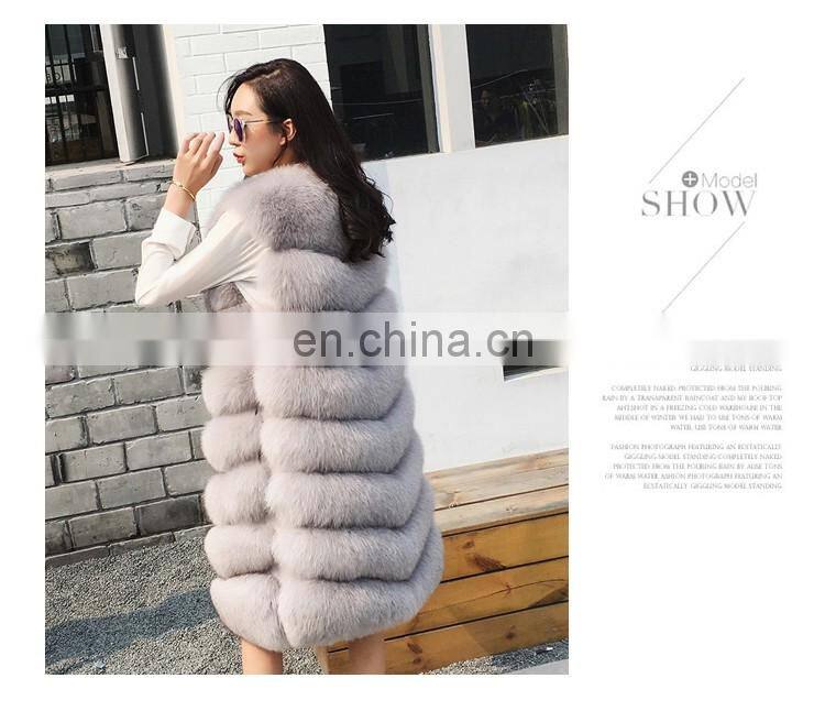Top Grade Hot Sale Supplier Winter Vest Real Fox Fur Gilet Luxury Fancy Vest for Women