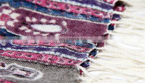 2016 indian style autumn winter warm women wool shawl plain woven worsted thin 80s pure wool print scarf