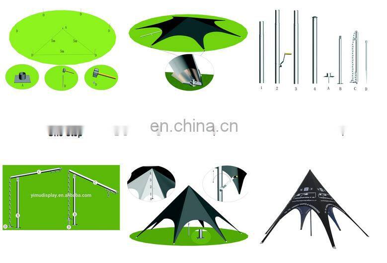 Double Peak Orange Party Event tent Star Marquee Tent