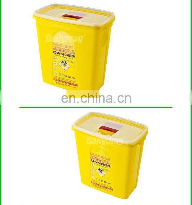 Medical Waste Disposable Recycling Plastic Medical Sharps Containers with Handle