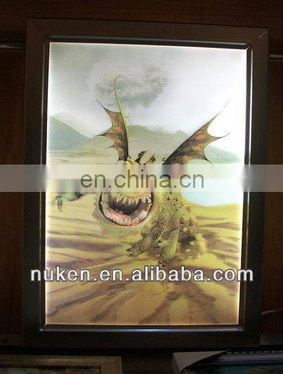Rosh and CE approved Custom New Promotion 3d lenticular led backlit light boxManufacturer from China