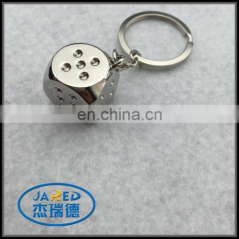 hot sale custom dice pedants 3d keychain with boxes