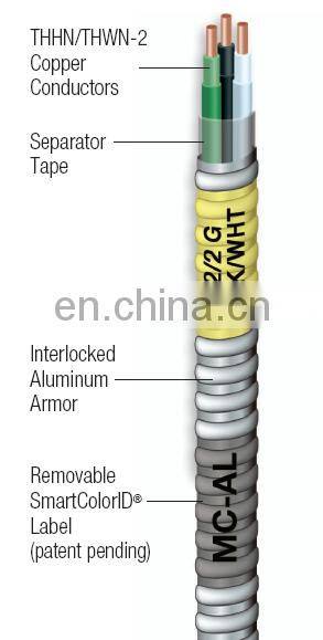 UL 1685 China supply MC XLPE/PVC insulation AAAC armored cables