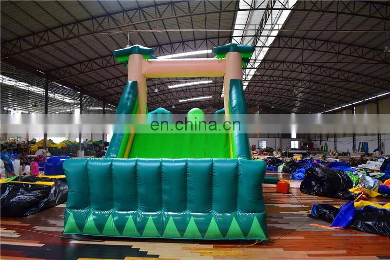 Kids outdoor frog theme inflatable bounce obstacle course for sale