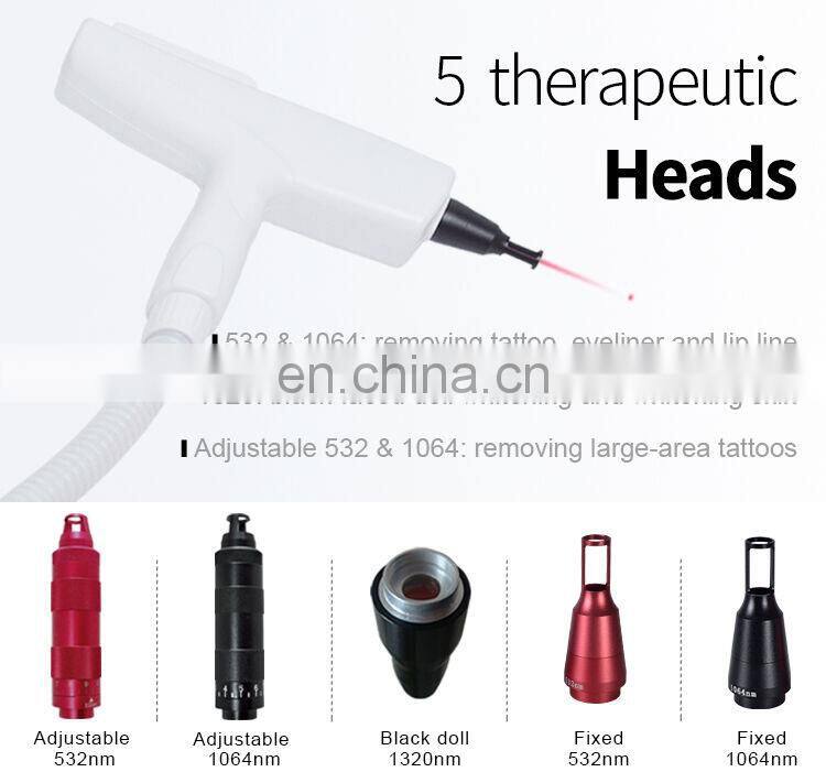 Portable 1064 532 1320nm nd yag laser carbon peeling yag laser machine