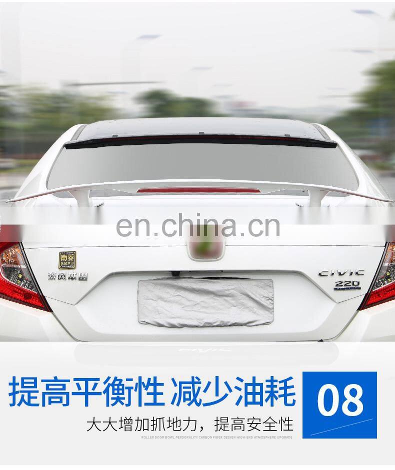 Factory forged plastic auto exterior accessories universal bumper universal trunk spoiler wing