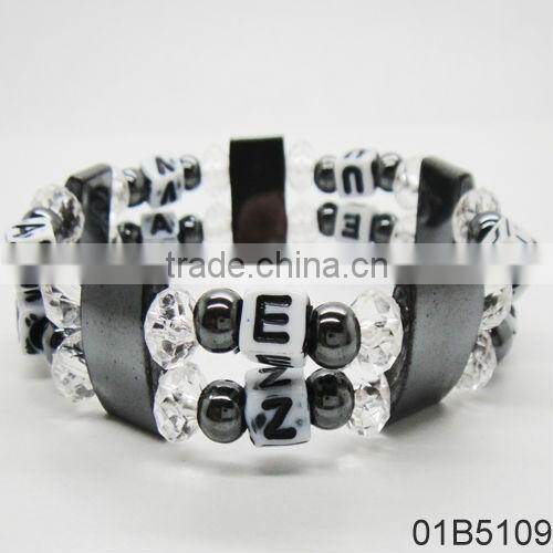 01B5003-2/new products for 2013/hematite spacer bracelet jewelry/hematite bangle/magnetic hematite health bracelets
