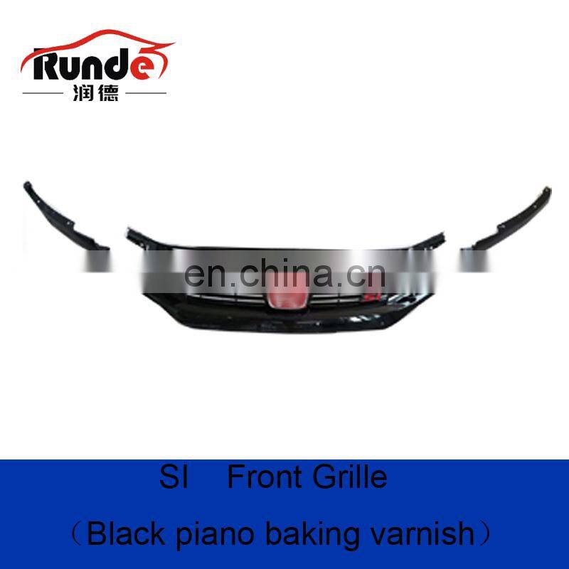 Runde PP Material Body Kit With Front Rear Bumper Grille Side Skirt Spoiler For 2016-2019 Honda Civic 10th Generation Bodykit