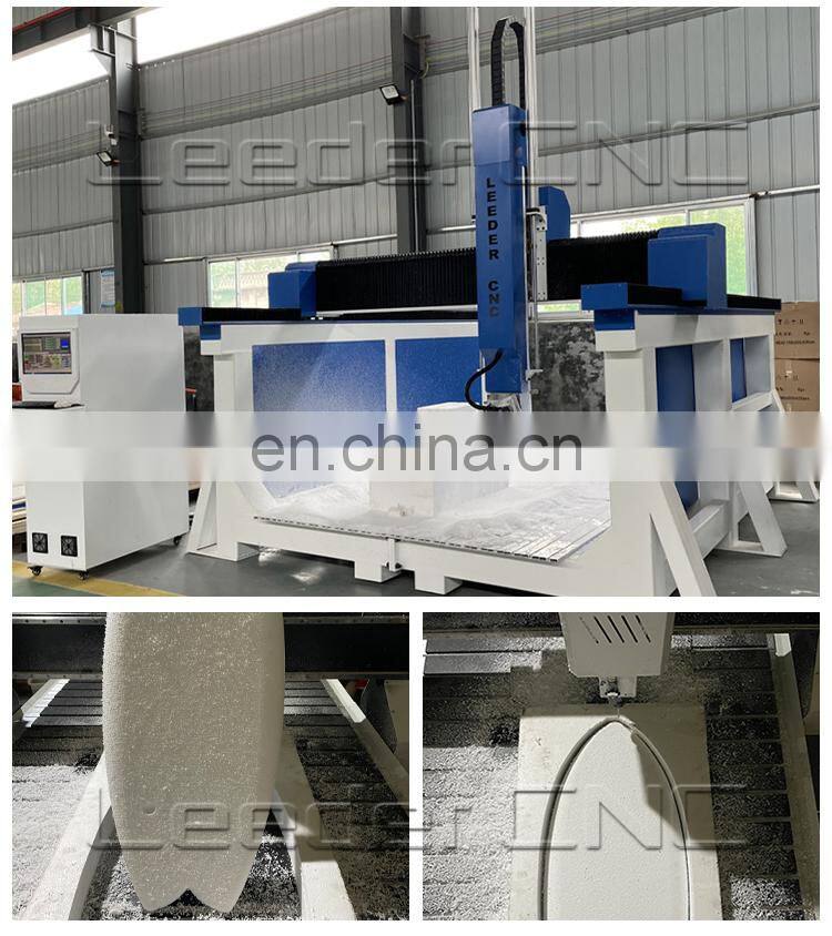 Jinan LEEDER cnc 4x8 router 4 axis 3d cnc marble sculpture machine cnc machine for surfboards