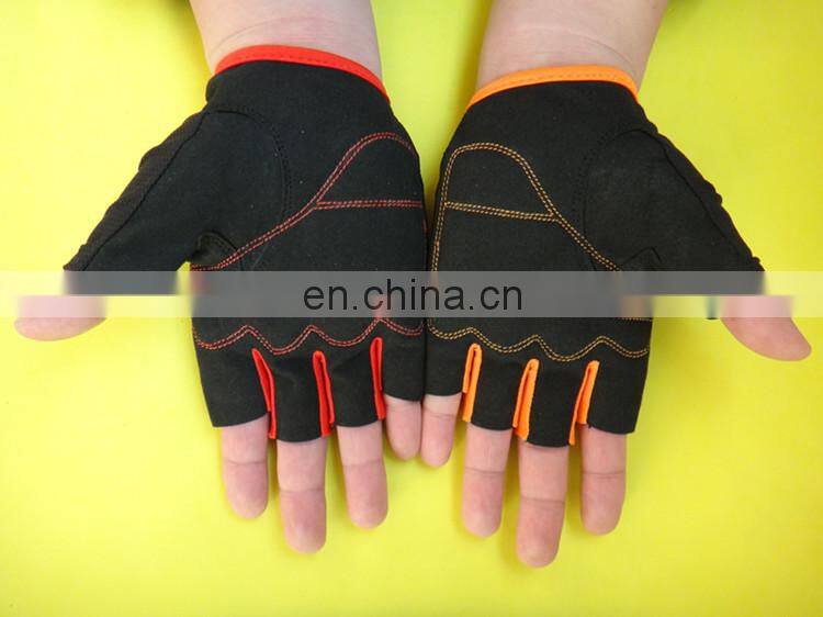 Lightweight Fingerless Synthetic Leather Palm Padded Women Workout Fitness Gloves