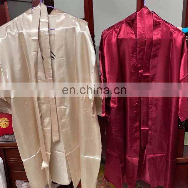 Loq moq Custom Personalized Embroidery robe Wedding Bridesmaid Satin Bridal Robe