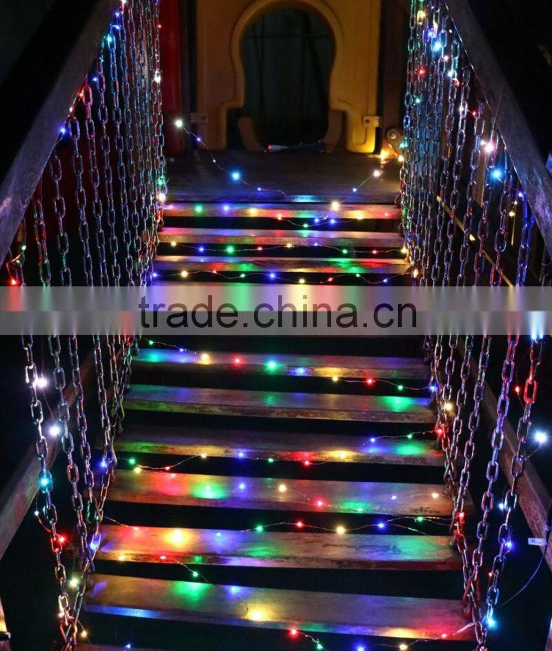 DC12V 10m rf remote control colorful wire copper led string lights kit