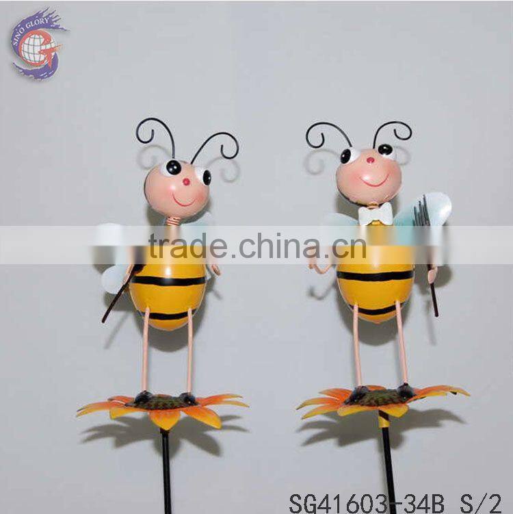 Garden decorations of metal dragonfly stakes with different style