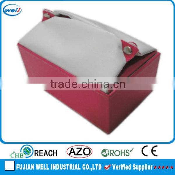 hot selling pu leather handmade tissue box cover