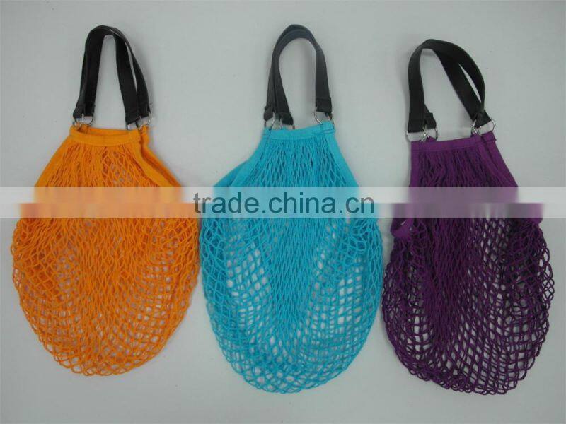 2016 custom long handle tote reusable tropical string bag