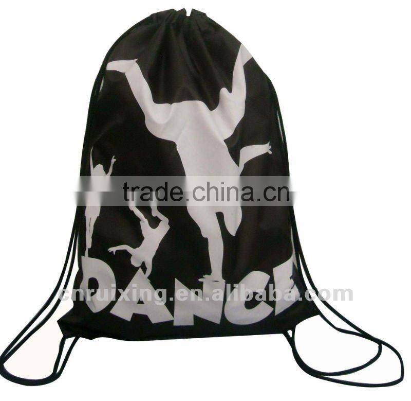 recycle custom logo nylon drawstring bag