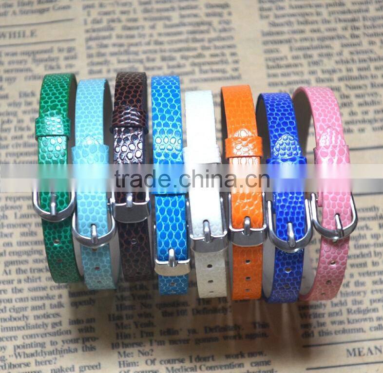 Supply 8MM Snakeskin Classic Hot Sale DIY PU Leather Bracelets