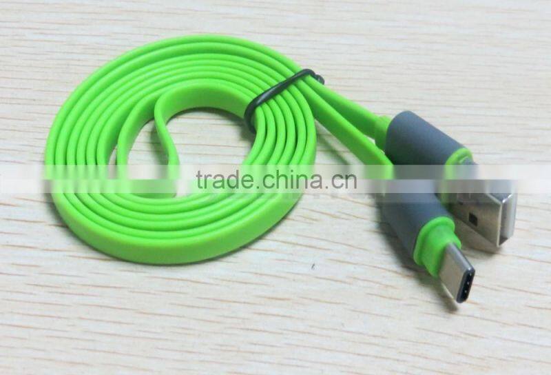 Super Fast USB 3.1 Type C Cord Color Flat Date Charging Cable