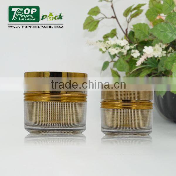 2015 50g 30g Acrylic Cream Cosmetic Plastic Jars with Lid and Cap