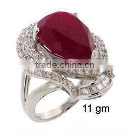 wax setting cz silver jewelry set