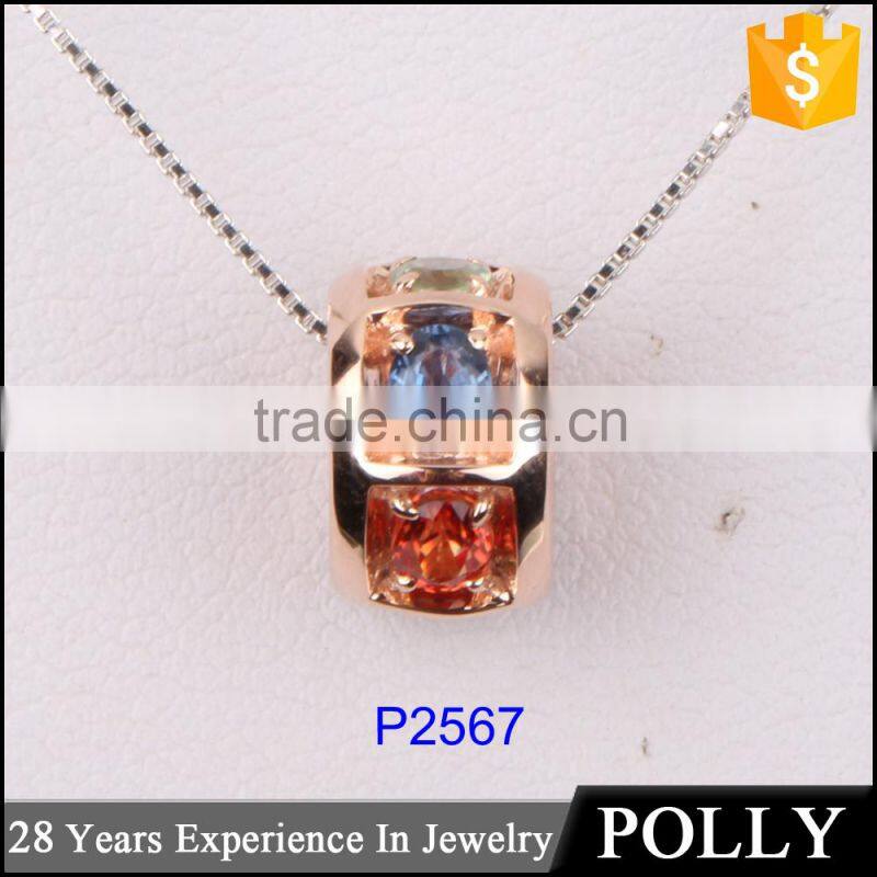 China oem jewelry manafacturer big stone pendant design simaples gold chain necklace