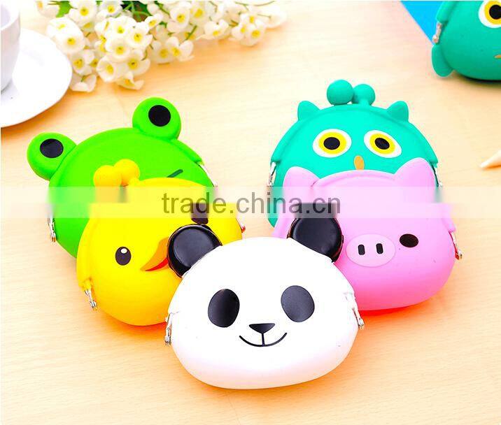 Fashionable Animal Waterproof rubber silicon coin purse