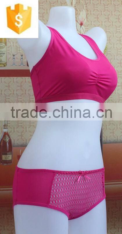 2016 The hollow out design ventilate sports bra sets