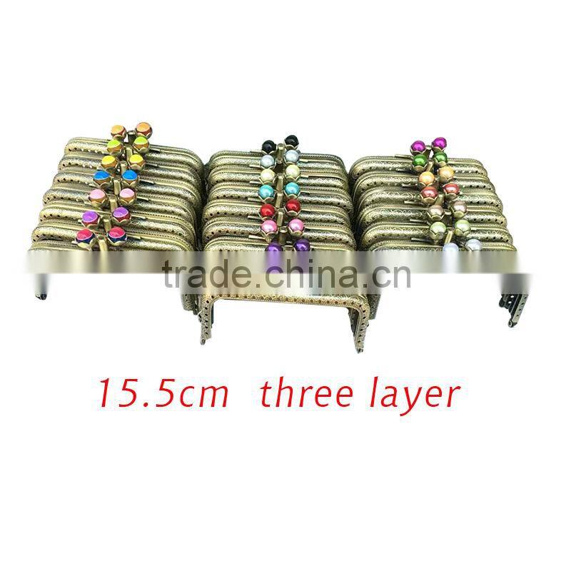 15.5CM three layer metal coin purse frame stock