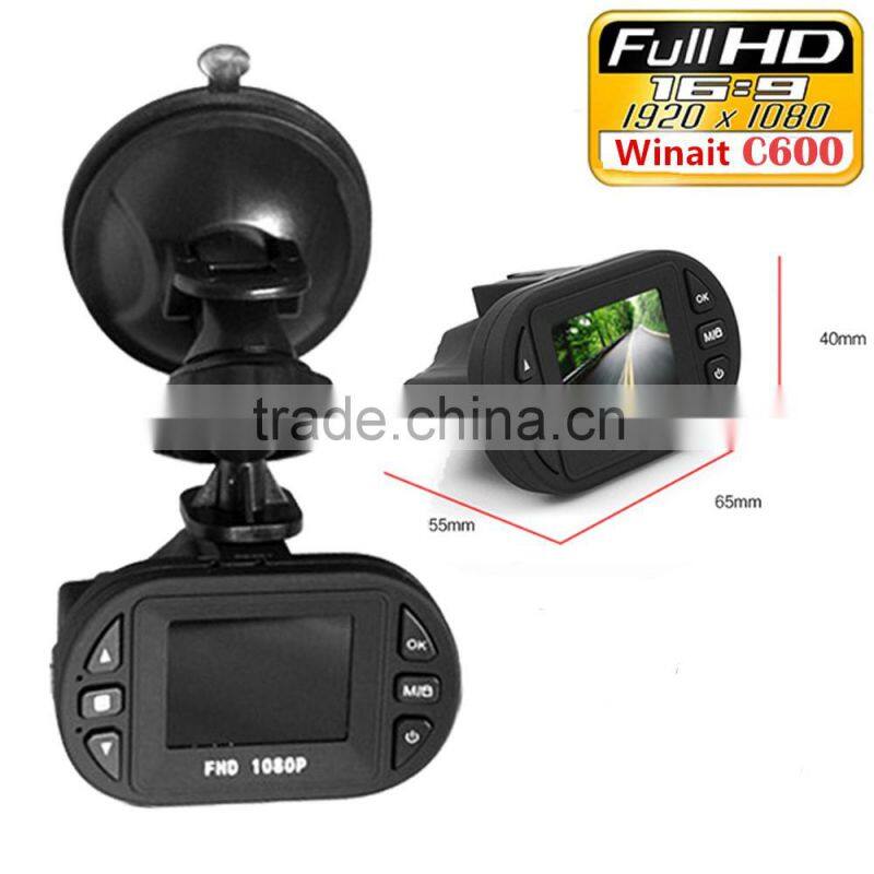 Car Camera C600 Mini Size Car DVR Full HD 1920*1080P Car Vehicle Rear Mirror with Camera