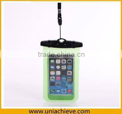 Case for iPhone 6/6 plus Fashion Summer Mobile Phone PVC Waterproof Bag With waist belt and lanyard yellow