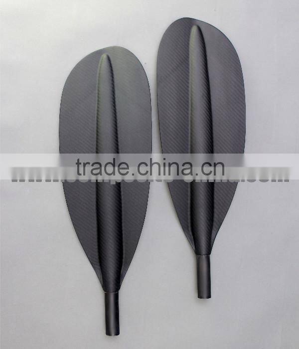 Comfortable 3K weave carbon fiber kayak paddle with bent shaft