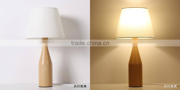 2016 Wholesale indoor furniture antique oak wood table lamps LED Wood table Light JK-879-15 LED Wood table lamp