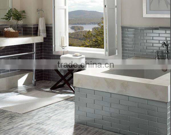 100x300x8mm/4"x12" steelblue gloss metallic tile(mt3)