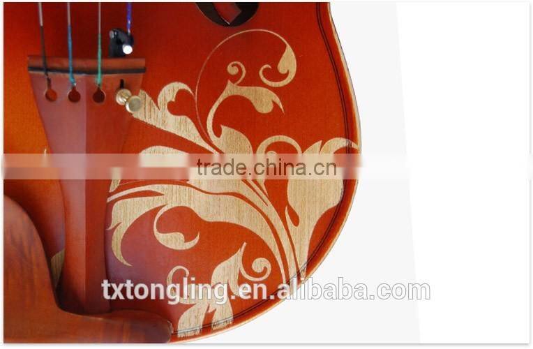 High Quality Popular Student Flower Decorated Beautiful Violin TL-002