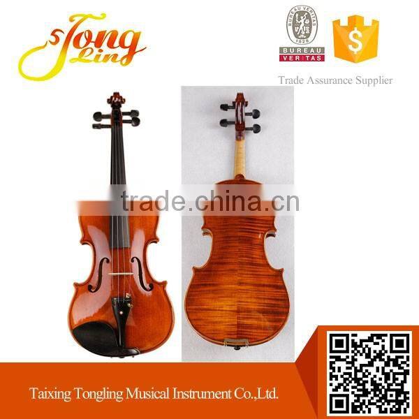 (TL004-3) High Quality Flamed Violin Painted Violins 4/4, 3/4