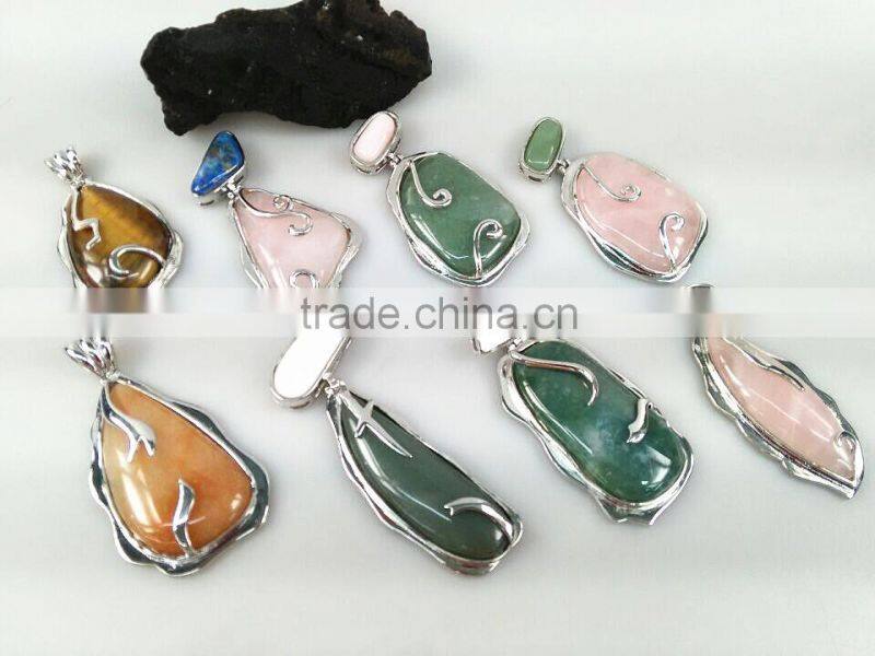 Mom necklace , teething baby, unisex pendant brilliant oval cut