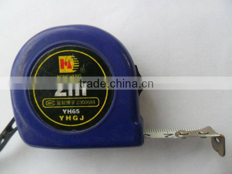 Metal Tiny meter measure tape 2m, steel tape measuring rubber fixed