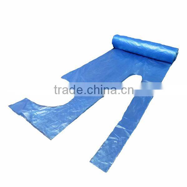 Disposable white LDPE apron