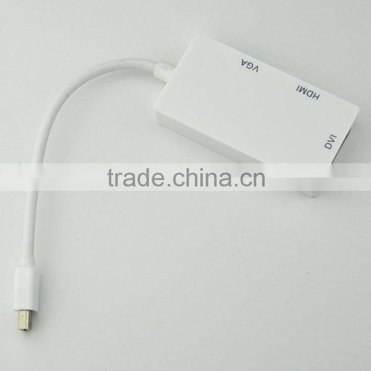 Manufacture price mini dp to hdmi dvi vga adapter cable for computer