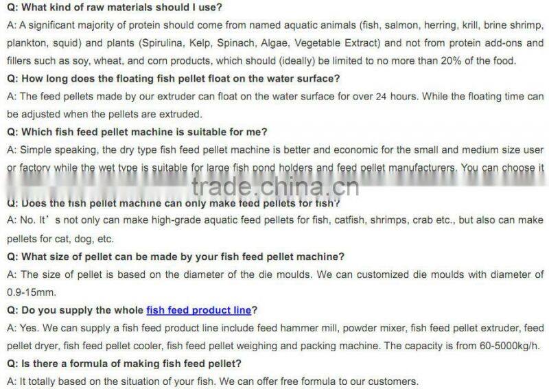 Aquatic fish/crab/shrimp feed machinery
