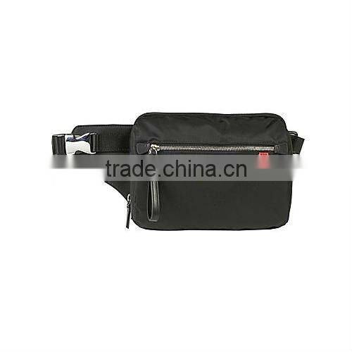 Nylon with leather handles waist bags for men