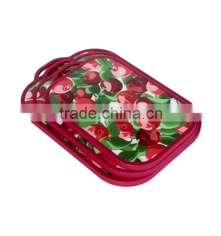 2016 new design thick kitchen cutting board set with holes