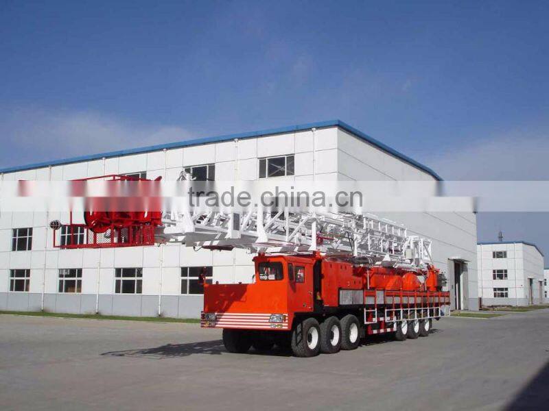 Truck mounted workover rig for oilfield using