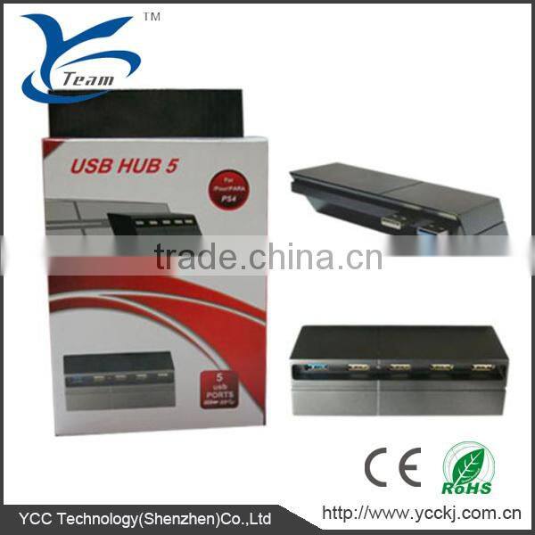 5 PORT USB Hub 3.0 2.0 High Speed for Sony PS4 For Playstation 4 USB HUB Black