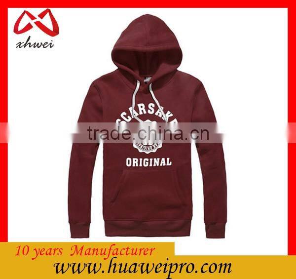 Quality 100% Cotton Hoodies Sport Casual Pocket Hoodies Printed Wholesale