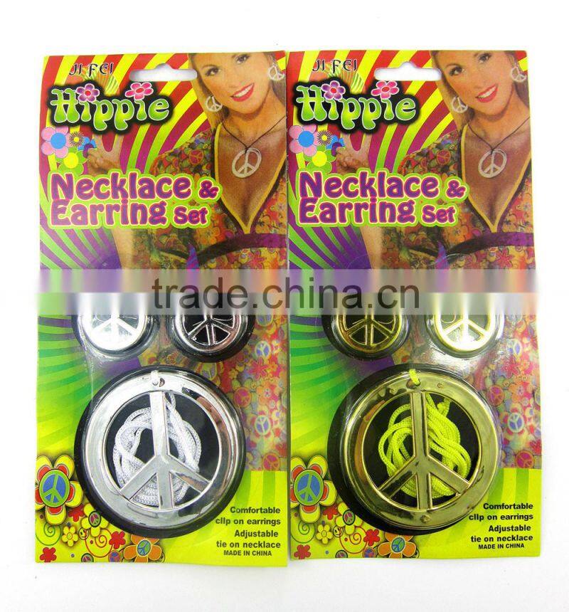 Hippy necklace and earring set