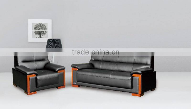 Modern design office sectional genuine leather sofa 1+3 seats OEM factory in China